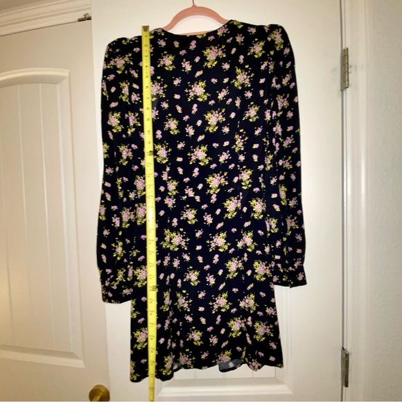 Zara printed mini dress. Multicolored. Small. Black floral. Skater dress. NWT - Picture 8 of 9